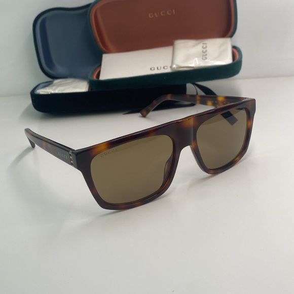 New Authentic Gucci GG0450S 003 57 Men's Sunglasses - Picture 4 of 14